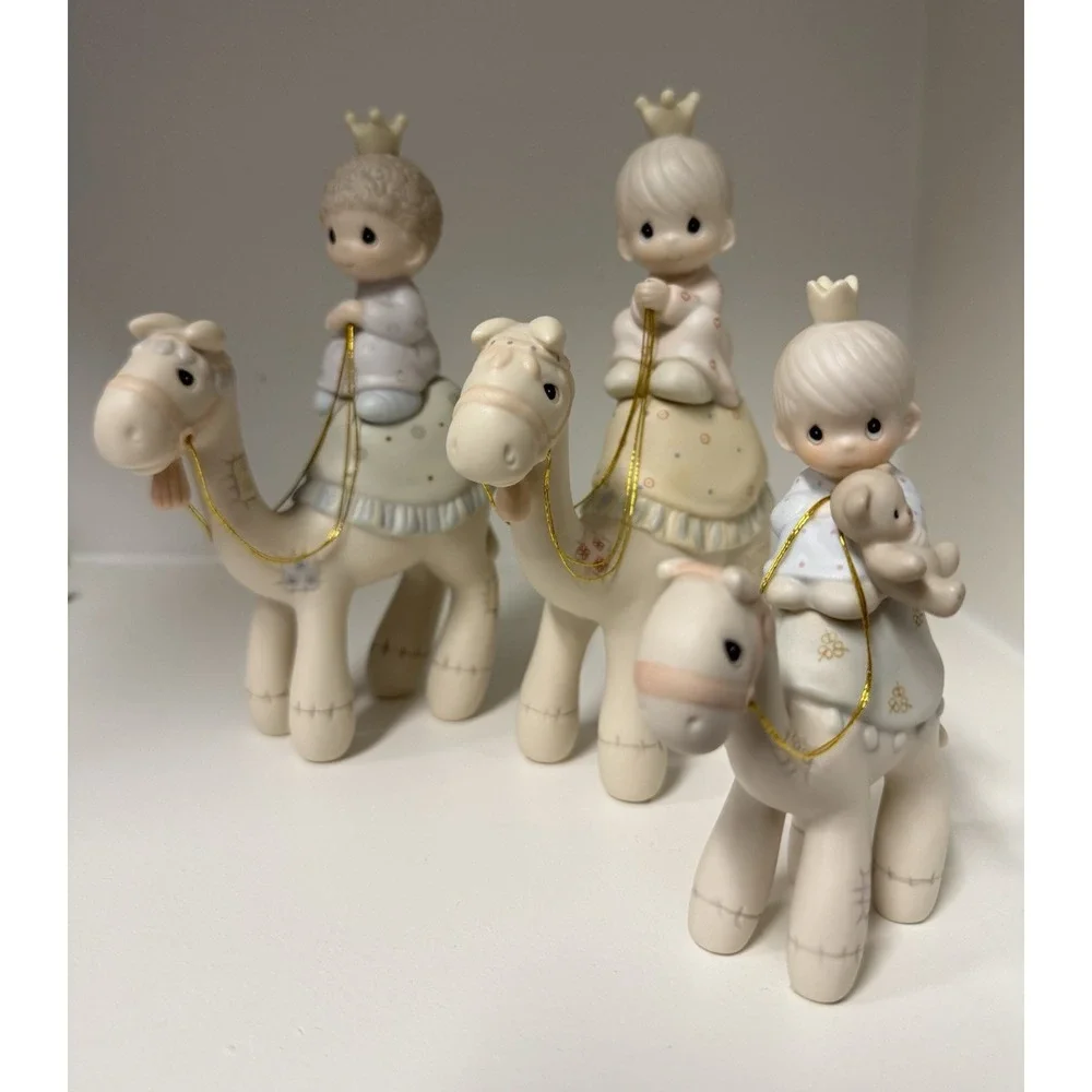 Precious Moments 1987 Nativity #108243 They Followed The Star 3pc set Camels